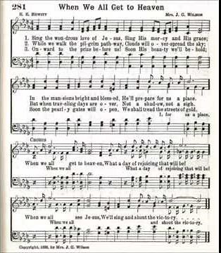 Sing the Wondrous Love of Jesus (When We All Get to Heaven)