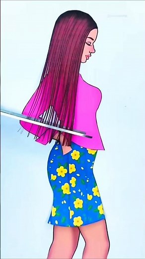 ​Easy Long Hair Drawing Ideas | Step-by-Step Girl Drawing ✂️✨