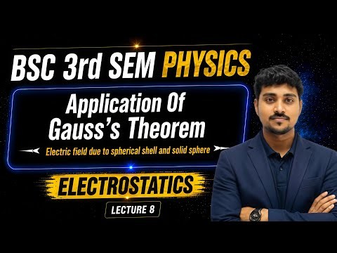 Electric field due to Spherical Shell and Solid sphere | Application of gauss's theorem |#bscphysics