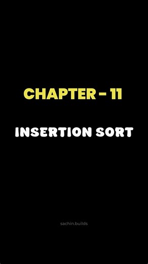 Insertion Sort Explained 🔥 | Java DSA for Beginners 💻 #Shorts