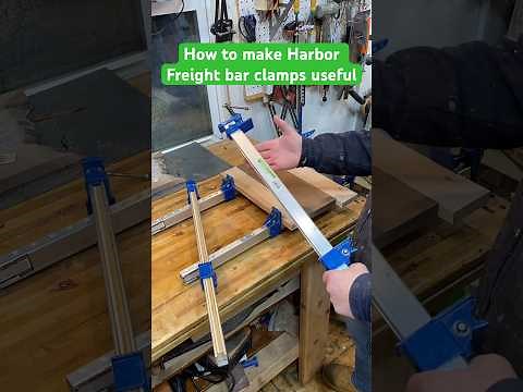 How to make Harbor Freight bar clamps stronger and better #woodworking #woodshop #diy