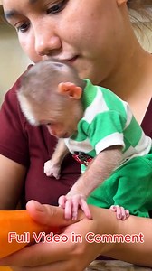 Lala receives a special supper to show off her beauty and care............. #Babymonkey #Monkey #Monkeylyly #Famliylyly | The Monkey Lala