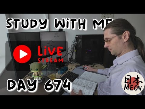 4-Hour LIVE Study With Me: Japanese Study Routine | Soothing Rain Sounds