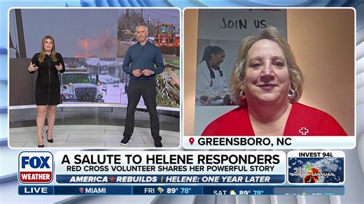 3.2K views · 45 reactions | Susan Steed, Red Cross volunteer from North Carolina, spoke about her experience helping after Helene and how she was awarded a Salute to Heroes award from the Red Cross for her volunteerwork. | FOX Weather | Facebook