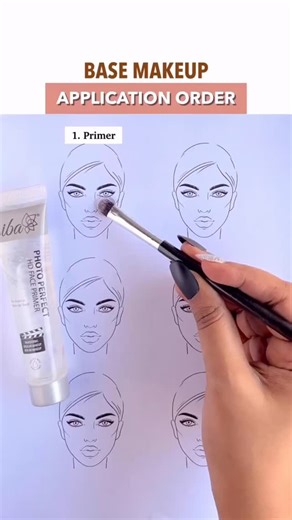 Iba on Instagram: "Confused which product to apply first guide for easier application of makeup??🤩 Save this😍 Products Used: ✨Photo perfect HD primer ✨Must have foundation ✨Must have concealer ✨Must have compact -✨Must have Glam makeover face palette . #MakeupApplication #MakeupEssentials #FlawlessBase #IbaCosmetics #MakeupPrep . [best products for makeup application, makeup prep essentials, makeup base products, products for smooth makeup, clean beauty makeup India, Iba makeup products, makeu