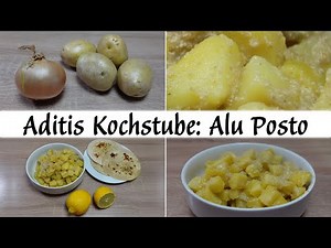 Alu posto - easy bengali style recipe with potatoes and poppy seeds