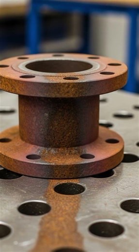 Ultimate Rust Removal: Industrial Pipe Flange Restoration