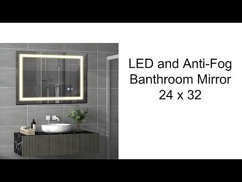 How to install LED Anti Fog Bathroom Mirror with or without plug