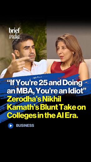 Nikhil Kamath Sparks Debate with Bold Remarks on MBAs and Higher Education! Zerodha co-founder Nikhil Kamath stirred controversy during a recent AMA session, claiming that traditional colleges are becoming obsolete in today’s fast-changing world. “In my opinion, colleges are dead. If you’re 25 and going to an MBA college today, you must be some kind of idiot,” he said, arguing that everything taught in B-schools is freely available online through platforms like YouTube and AI tools such as ChatG