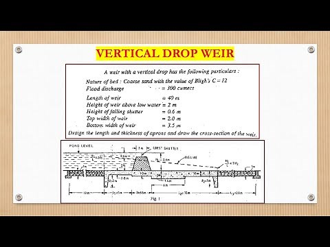 HYDRAULIC STRUCTURES || VERTICAL DROP WEIR