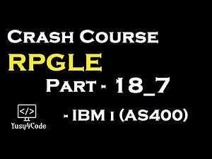 Crash Course RPGLE - Part 18_7 | View/Edit student details of mini project