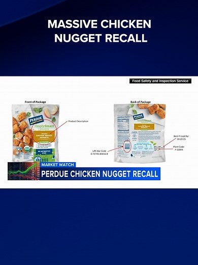 Perdue Foods is recalling more than 167,000 pounds of frozen chicken nuggets and tenders because of the possible presence of metal in the products. #recall #fy