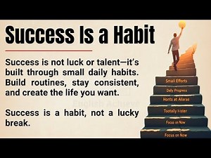 Success Is a Habit, Not a Lucky Break🔥| The Daily Formula of High Achievers | Improve Your English ✅