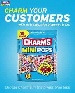 7.8K views · 78 reactions | Charm your customers with Charms Mini Pops! With 18 flavors and 400 pops per bag, they offer unmatched value! | Charms Blow Pops | Facebook