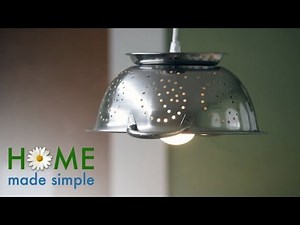 How to Make A Colander Pendant Light