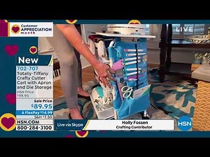 TotallyTiffany Crafty Cutter Cart with Apron and Die Sto...