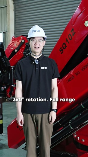 10T Knuckle Boom Crane in Action