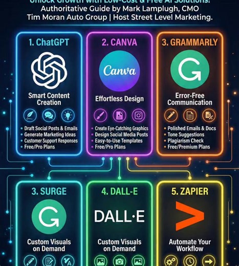 🛑 STOP OVERTHINKING AI. START USING IT. 🛑 Most "gurus" want you to believe AI is complicated. They want you to buy a $500 course just to learn the basics. I’m here to tell you: You don't need a degree in computer science. You just need the right toolkit. I’ve stripped away the hype and the noise to bring you the Top 5 Essential AI Tools for small business owners. These aren't expensive enterprise solutions—they are low-cost (or free), accessible, and ready to work for you right now. 👇 CHECK T