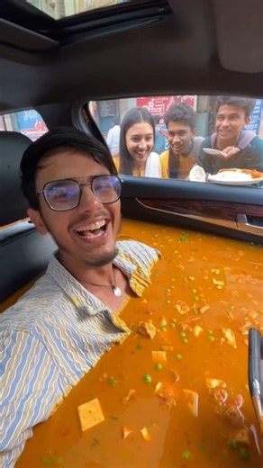 My BMW Filled With Paneer Sabji 😳 People Started Eating It! #shorts #viralvideo