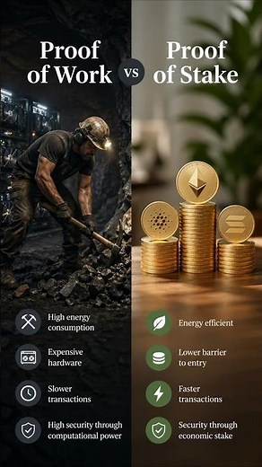 Proof of Work vs Proof of Stake Explained #Shorts