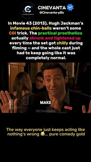 Hugh Jackman’s Chin-Balls Weren’t CGI 😳 - Movie 43 (2013) #shorts