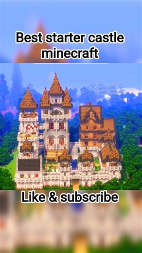 “Build THIS Easy Starter Castle in Minecraft! 🏰🔥”#MinecraftBuildTutorial