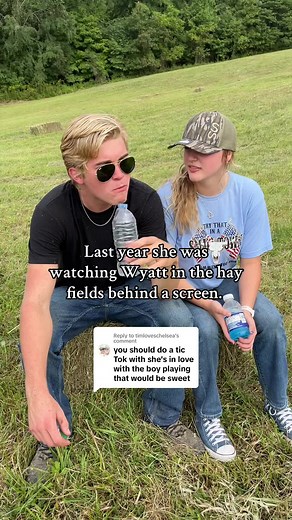 Replying to @timloveschelsea A girl that will help you in the hay fields might just be a keeper.😊#farmfamily #hayday #farmlife #momapproved #younglove#farmer#girlfriend#wyattellis@Wyatt_ellis07