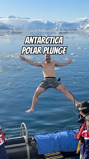 32K views · 345 reactions | Jumping in freezing cold water in Antarctica ✅ @polarlatitudes #antarctica #drakepassage #polarplunge | Counting Countries | Facebook