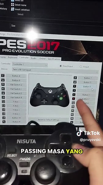 Cara setting stik pes 2017 di pc/laptop #pes2017 #flashdisk #setting