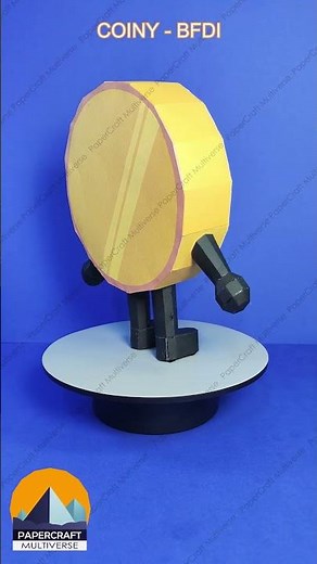 DIY Papercraft: Coiny from BFDI - Easy 3D Model Tutorial! #papercraft #diy #foryou #viralvideo