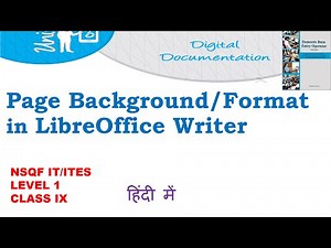 Change Page background color, picture, pattern in LibreOffice Writer