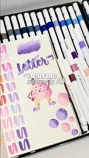 Miracle Works markers are actually so good! #acrylicmarkers #brushpen
