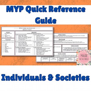MYP Individuals & Societies Quick Reference Guide for Unit Planning