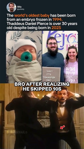They're saying this baby skipped the 90s #mindblown #shorts