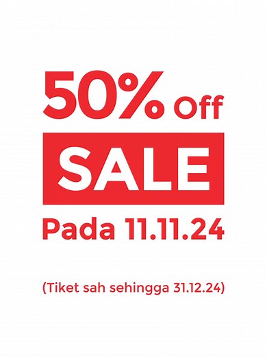 50% Discount on Escape Park Tickets - Promo Code SIMLEISURE 11.11 Special