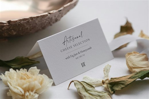 Sovereign Wedding Buffet Food Labels Template, Minimalist Wedding Food Sign, Editable Buffet Place Cards, Canva Template, Food Signs SVN26 - Etsy