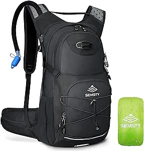 Hydration Backpack 25L, Hiking Backpack with 3L Water Bladder and Rain Cover, Light Water Backpack for Camping Cycling or Daily Men Women