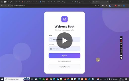 #taskmanagementsystem #angular #springboot #java #mysql #fullstackdeveloper #webdevelopment #sibisoft | Shah Zaman