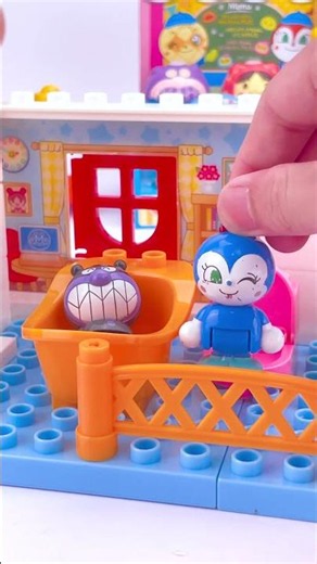 Satisfying Miniature: アンパンマン ブロックラボ パン工場 アンパンマン号 ケーキ屋さん お店 人形#toys #satisfying #unboxing