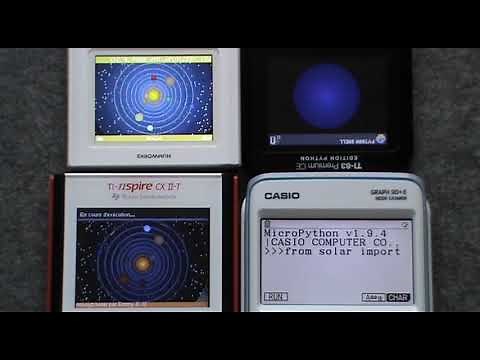 Solar Python, the NumWorks + TI + Casio performances test