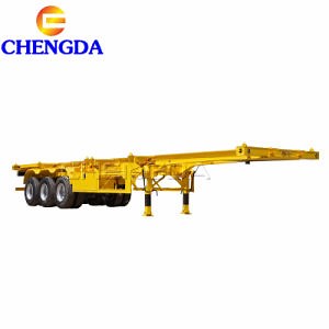 [Hot Item] 20FT 40FT Gooseneck Skeletal Skeleton Self Loading Container Trailer