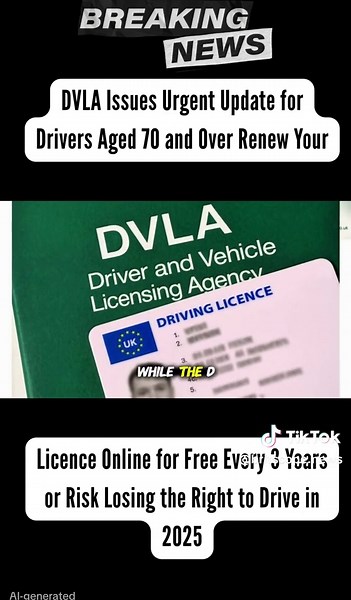 DVLA Warning: Over-70s Must Renew Driving Licence Every 3 Years — Here’s How to Do It FREE Online #uknews #drivinglicence #ukdrivers #Over70 #dvla