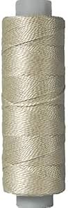 Pearl Cotton Thread by Threadart | 75yd Spools Size 8 | Perle Cotton for Friendship Bracelets, Crochet, Cross Stitch, Needlepoint, Hand Embroidery | Ecru - Color Ecru