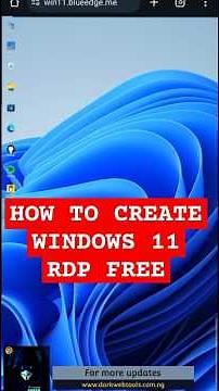 How to create windows 11 RDP Free ‪@darkwebtool‬ #privaterdp #freevps #ftpserver #purevpn #rehost