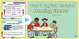 Year 2 English Revision Morning Starter Weekly PowerPoint Pack 6