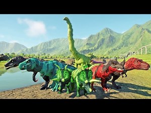 JWE2 Skin Mod Primal Battle: Fang, Red, Alpha Tyrannosaurus, Night Feeder and the Infected Battle