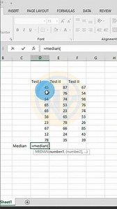 Median | Excel Functions | Statistics Bio7