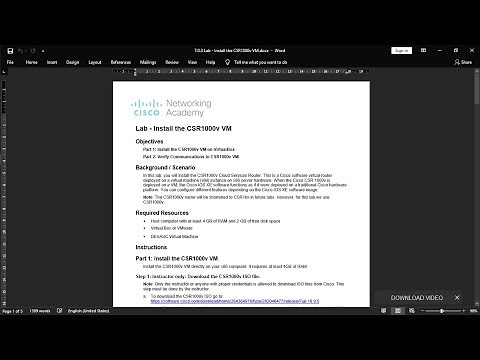 7.0.3 Lab - Install the CSR1000v VM