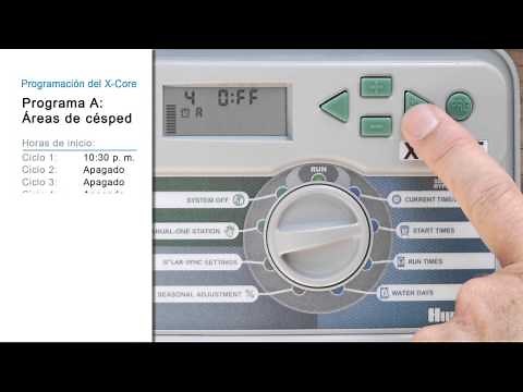 Programación del Hunter X-Core 1 de 2: descripción y configuración del Programa A
