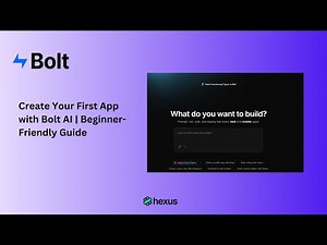 Create Your First App with Bolt AI | Beginner-Friendly Guide